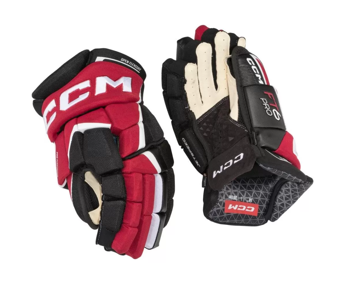 CCM Hockeyhandskar Junior> Hockeyhandskar Jetspeed Ft6 Pro Jr Black/Red/White