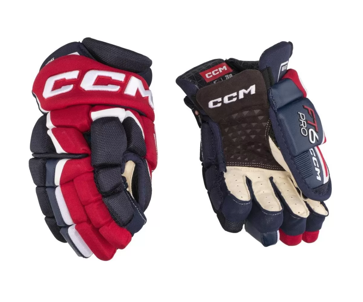 CCM Hockeyhandskar Junior> Hockeyhandskar Jetspeed Ft6 Pro Jr Navy/Red/White