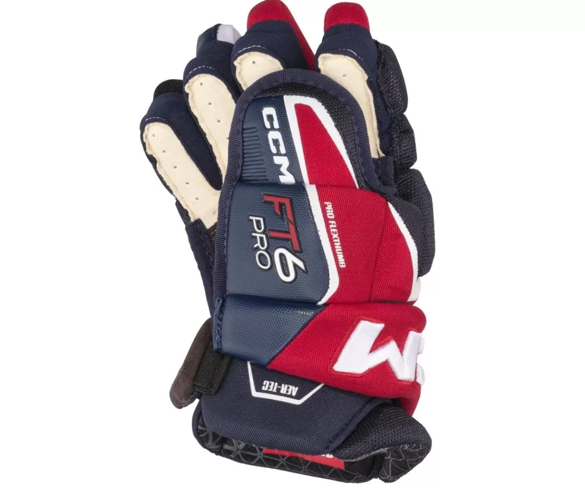 CCM Hockeyhandskar Junior> Hockeyhandskar Jetspeed Ft6 Pro Jr Navy/Red/White