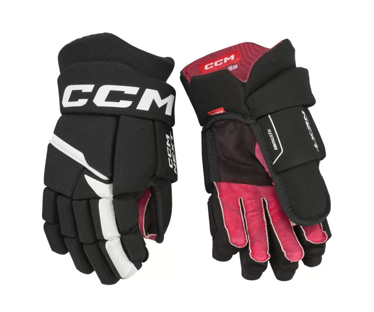 CCM Hockeyhandskar Junior> Hockeyhandskar Next Jr Black/White