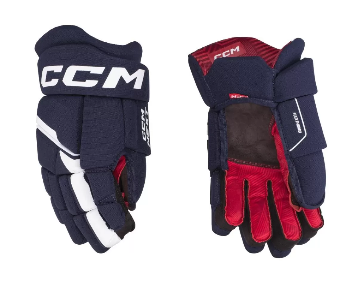 CCM Hockeyhandskar Junior> Hockeyhandskar Next Jr Navy/White