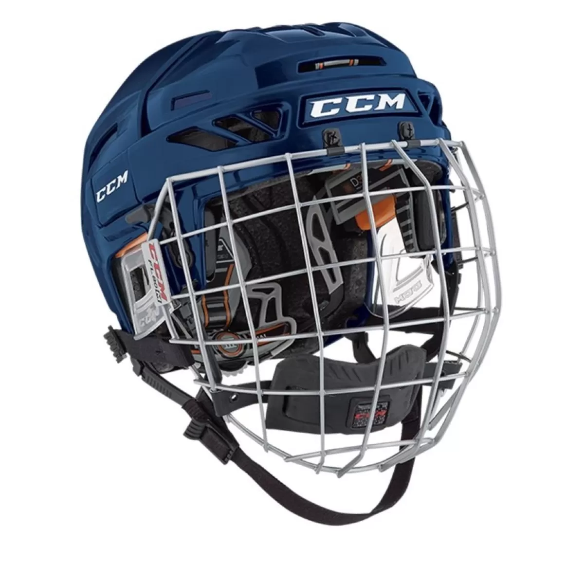 CCM Hockeyhjälmar Med Galler> Hockeyhjälm Fitlite 3Ds Combo Blue