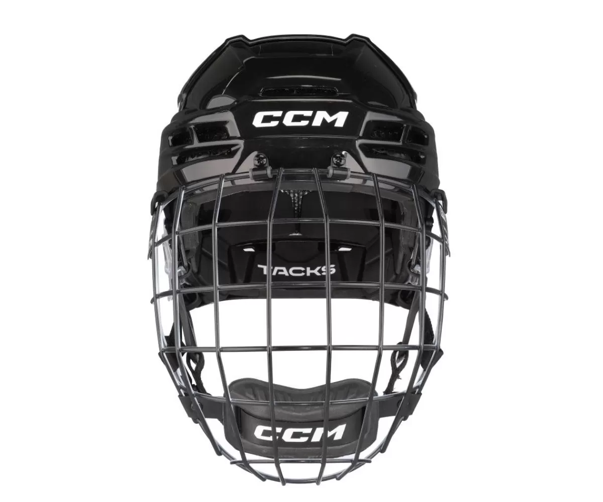 CCM Hockeyhjälmar Med Galler> Hockeyhjälm Tacks 720 Combo Black