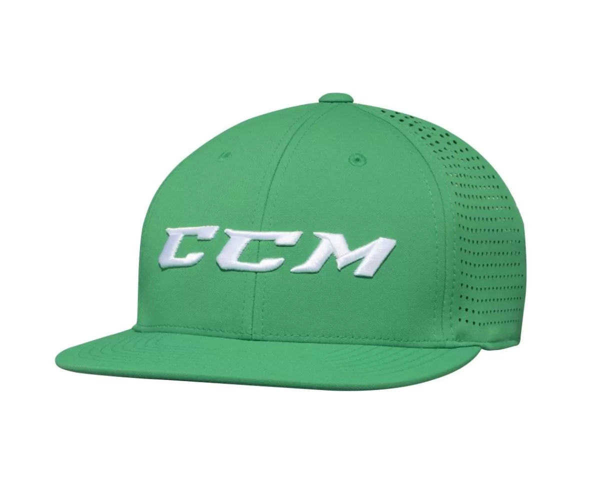 Keps Big Logo Flat Brim Sr Green>CCM New